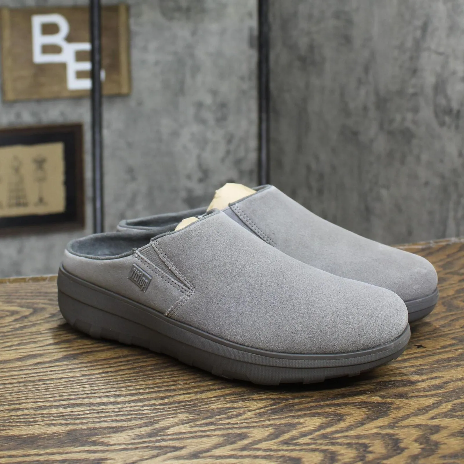 Fitflop Womens Loaff Suede Clogs Slip On Shoes B80 Gray 8M