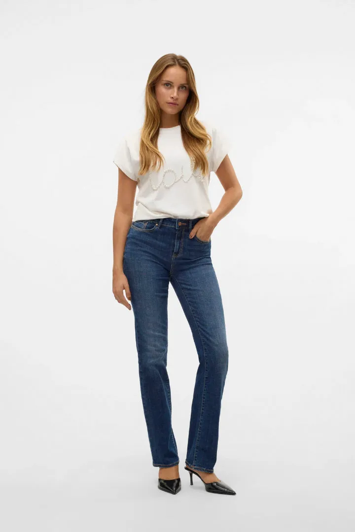 Flash Mid Rise Straight Jeans