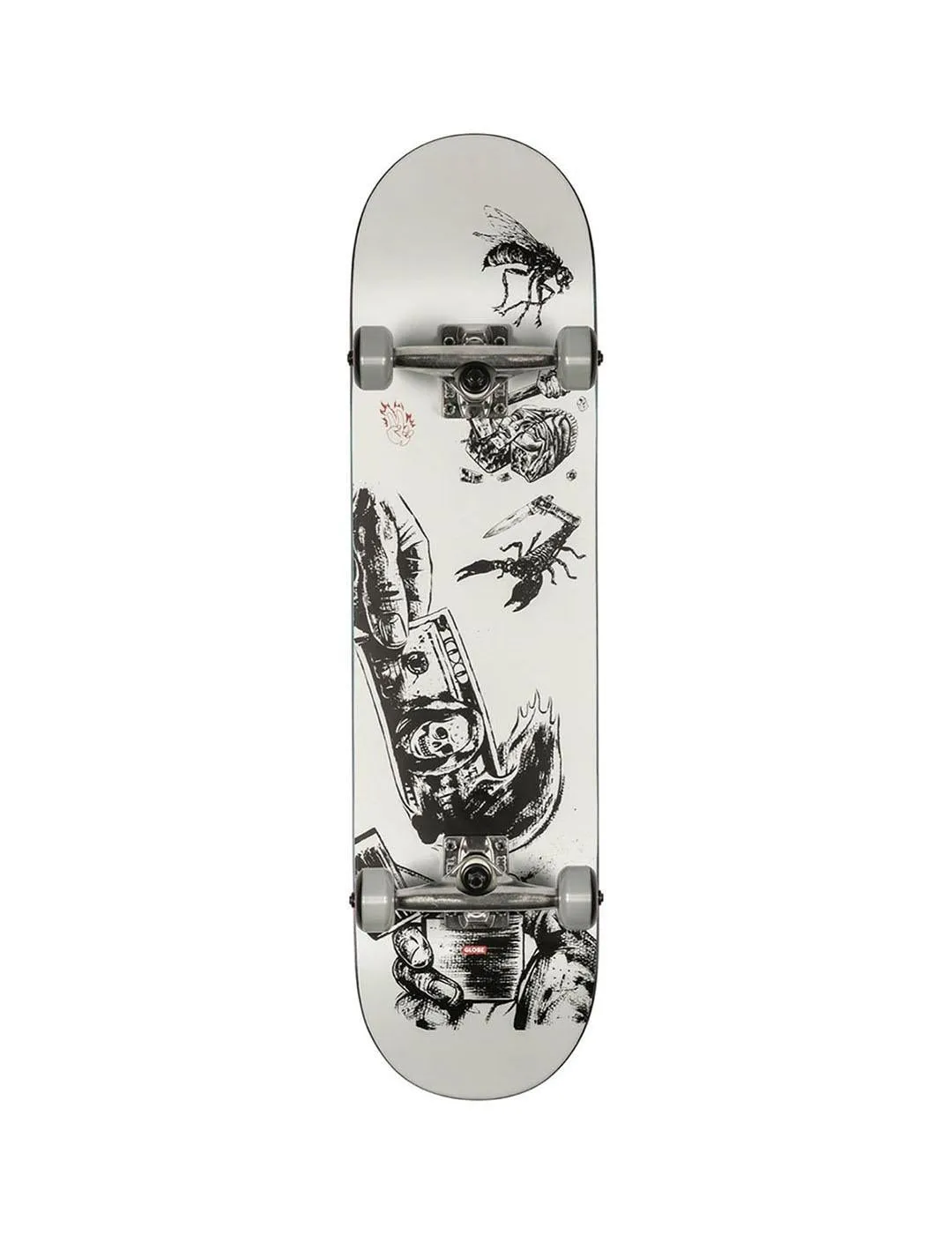 GLOBE G1 HARD LUCK SKATE 8" - White Black