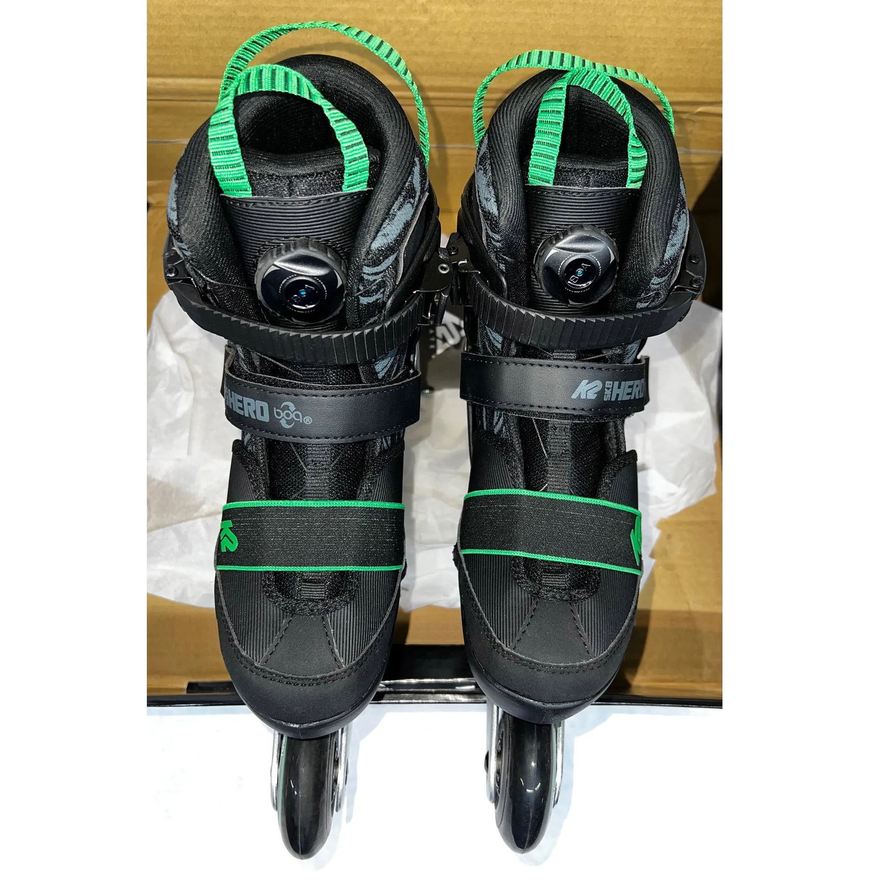 K2 Sk8 Hero Boa ALU Boys Adjustable Inline Skates - (Lightly Used Size 1-5)