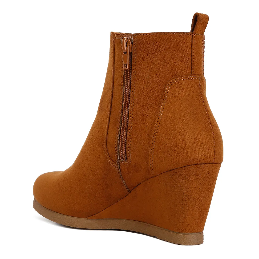 Wedge Heel Ankle Length Boots