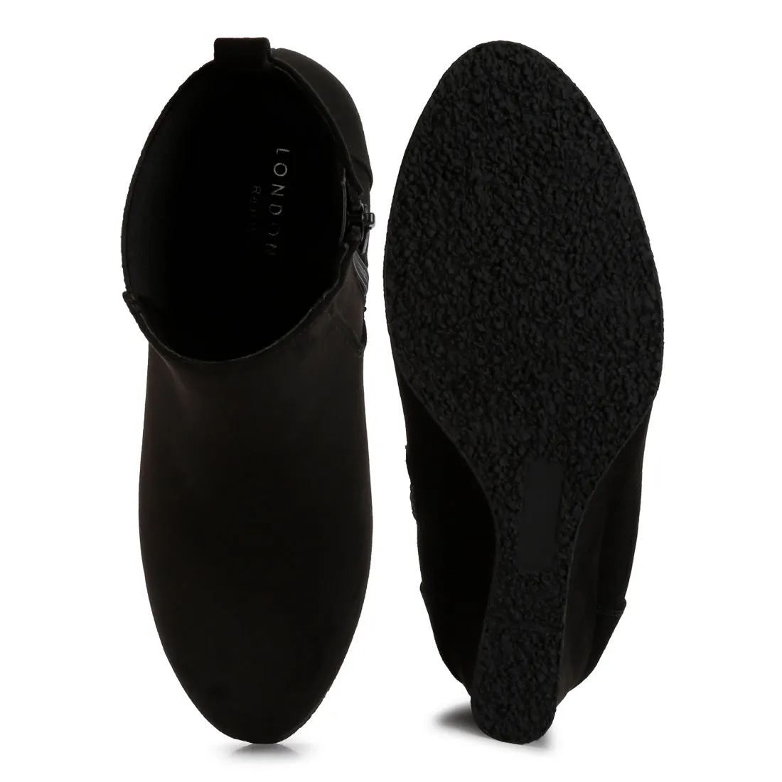 Wedge Heel Ankle Length Boots
