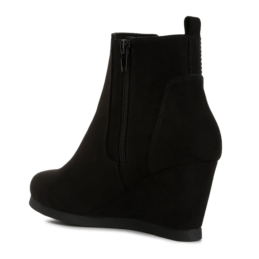 Wedge Heel Ankle Length Boots