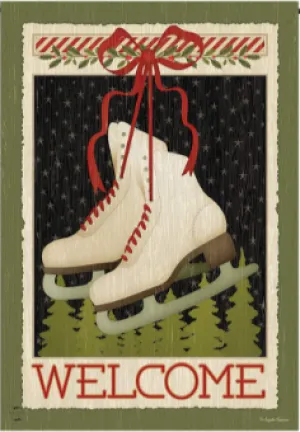 Winter Ice Skates Garden Flag